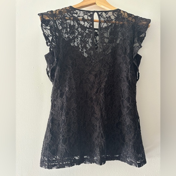 White House Black Market black lace top size 4 - Picture 3 of 5